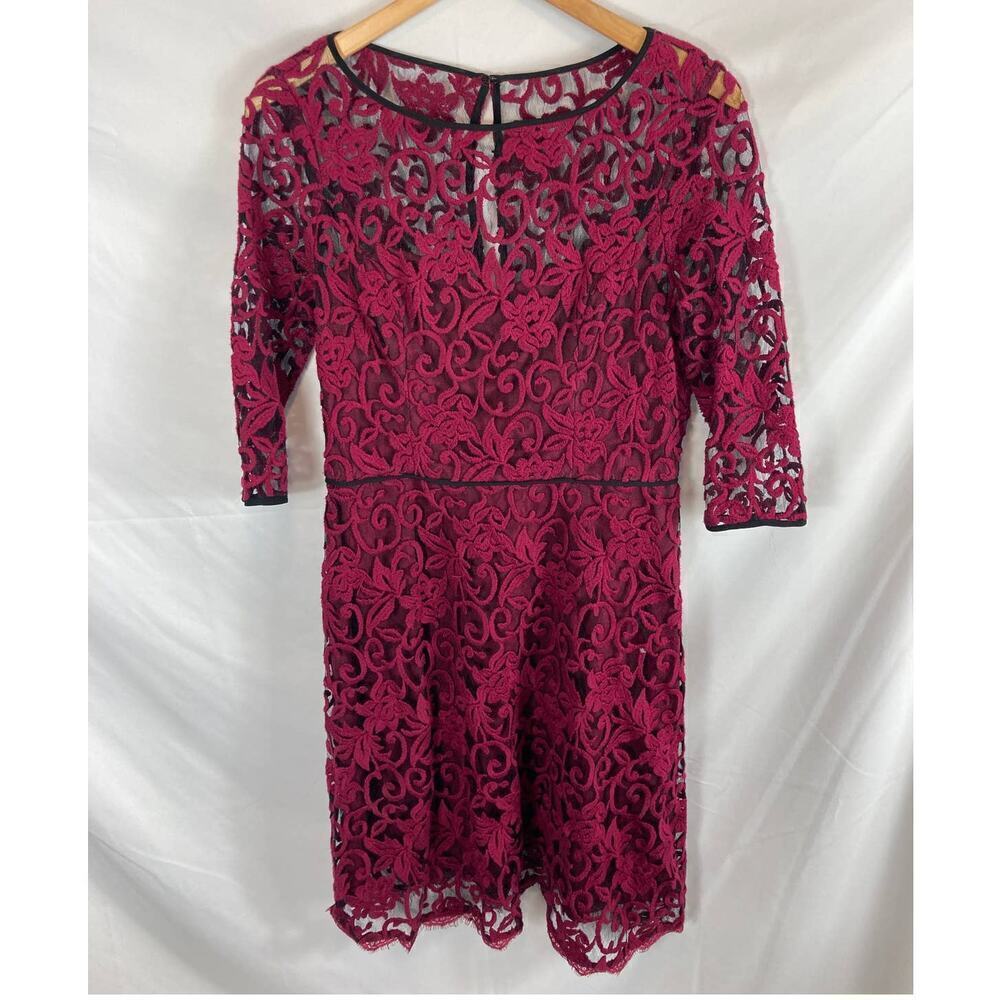 Adrianna Papell Lace Burgundy Dress Size 6